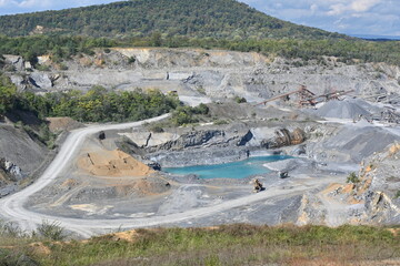 Rock quarry in the mountains