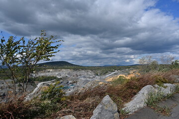 Fototapeta na wymiar Rock quarry in the mountains