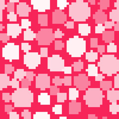 White line Round wooden shield icon isolated seamless pattern on red background. Security, safety, protection, privacy, guard concept. Vector