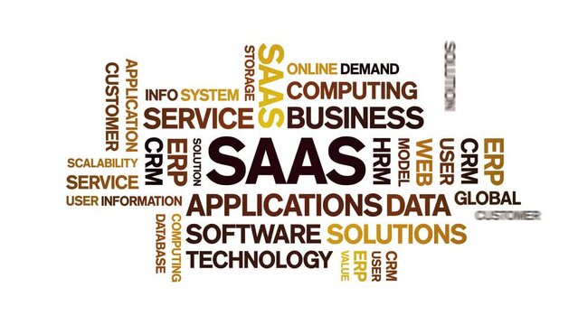 SAAS animated tag word cloud;text design animation kinetic typography seamless loop.
