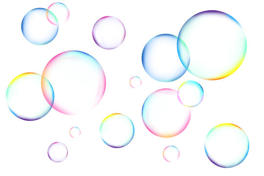 Premium AI Image  A colorful series of bubbles in a water with colored  balls.