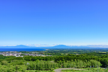 網走から望む知床連山　遠景
