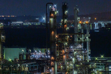 本牧日石工場風景