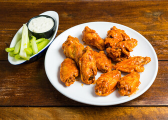Hot buffalo chicken wings