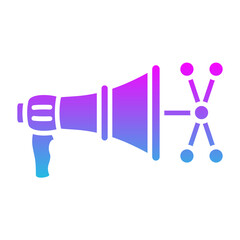 Viral Marketing Glyph Gradient Icon