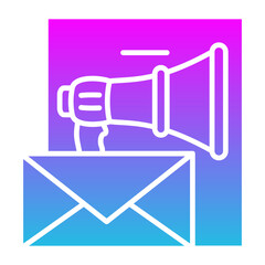 Email Marketing Glyph Gradient Icon