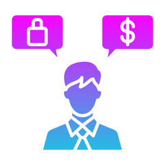 Consumer Behavior Glyph Gradient Icon