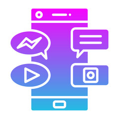 Social Media Glyph Gradient Icon