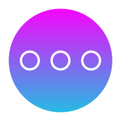 Ellipsis Glyph Gradient Icon