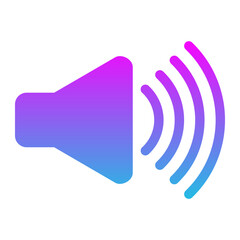 Volume Glyph Gradient Icon