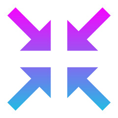 Minimize Glyph Gradient Icon