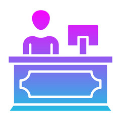 Reception Glyph Gradient Icon