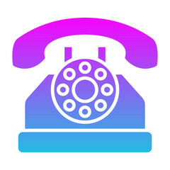 Telephone Glyph Gradient Icon