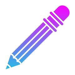 Pencil Glyph Gradient Icon
