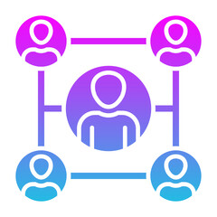 Organization Glyph Gradient Icon