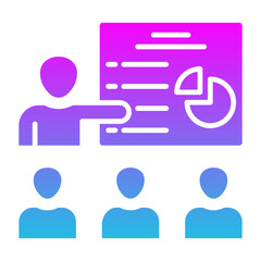 Presentation Glyph Gradient Icon