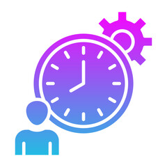 Time Management Glyph Gradient Icon