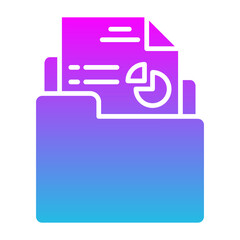 Folder Glyph Gradient Icon