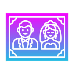 Wedding Photos Glyph Gradient Icon