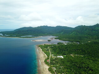 Utwe & Hiroshi point in Kosrae, Micronesia （Federated States of Micronesia）
