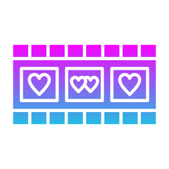 Wedding Video Glyph Gradient Icon