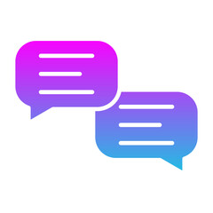 Chat Glyph Gradient Icon