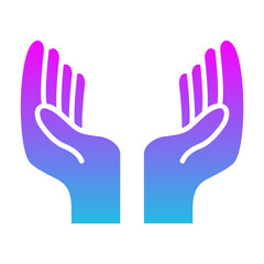 Hands Glyph Gradient Icon
