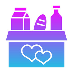 Food Donation Glyph Gradient Icon