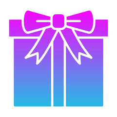 Gift Box Glyph Gradient Icon