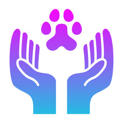 Animal Care Glyph Gradient Icon