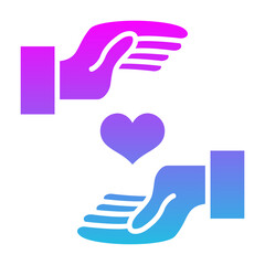 Charity Glyph Gradient Icon