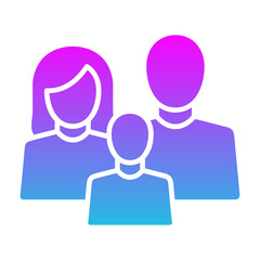 Family Glyph Gradient Icon