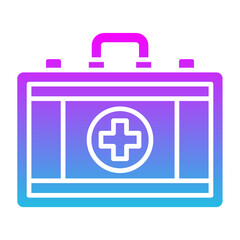 Obraz premium First Aid Kit Glyph Gradient Icon