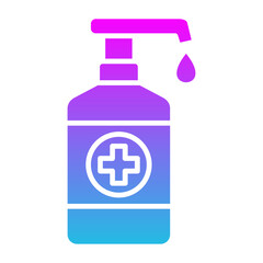 Hand Sanitizer Glyph Gradient Icon