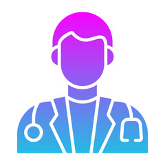 Doctor Glyph Gradient Icon
