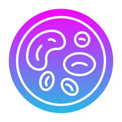 White Blood Cell Glyph Gradient Icon