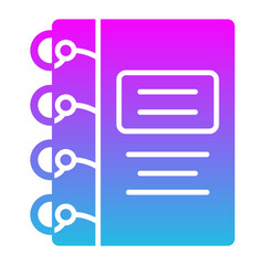 Obraz premium Notebook Glyph Gradient Icon