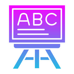 Blackboard Glyph Gradient Icon