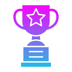 Trophy Glyph Gradient Icon