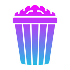 Popcorn Glyph Gradient Icon