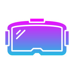 Vr Glasses Glyph Gradient Icon