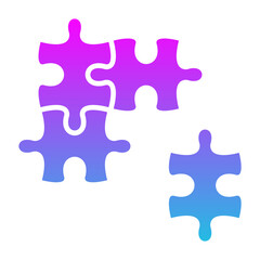 Fototapeta premium Puzzle Glyph Gradient Icon