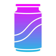 Cold Drink Glyph Gradient Icon
