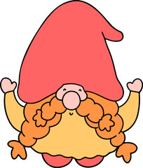 Autumn Gnome, Fall Gnome, Gnome clipart,  Digital paint illustration