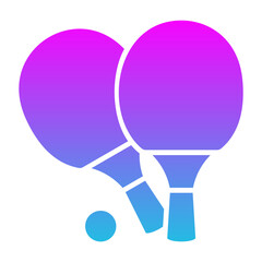 Ping Pong Glyph Gradient Icon