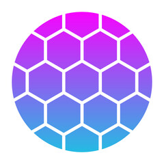 Soccer Ball Glyph Gradient Icon