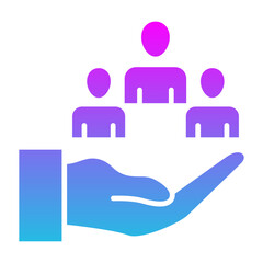 Human Resources Glyph Gradient Icon