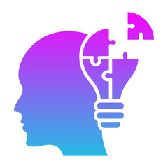 Strategy Glyph Gradient Icon