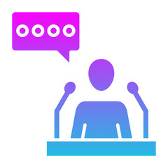 Discourse Glyph Gradient Icon