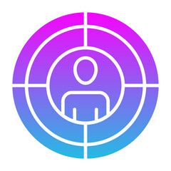 Target Glyph Gradient Icon